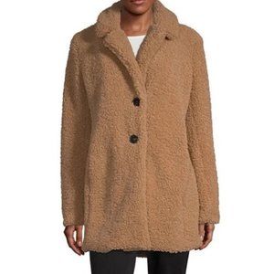 Liz Claiborne Teddy Bear Coat/Jacket - Brown NWT Fux fur